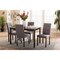Baxton Studio Andrew Modern 5-Piece Grey Upholstered Grid-tufting Dining Set 123-5255-6810 - alternate 2